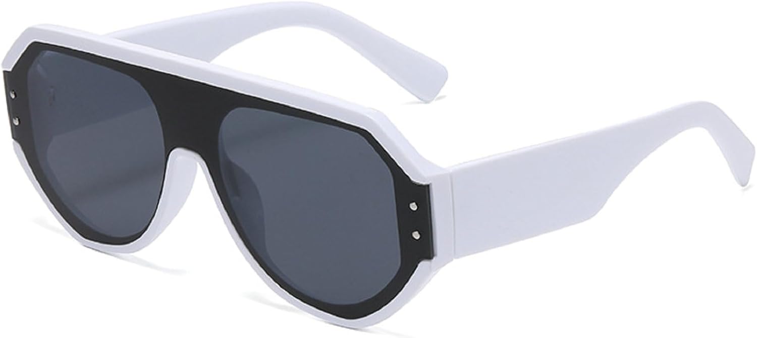 Ретро женские солнцезащитные очки-пилот, модные солнцезащитные очки с градиентным переходом цвета, солнцезащитные очки UV400 для мужчин, трендовые панк-солнцезащитные очки mincl, White Gray
Ретро женские солнцезащитные очки-пилот, модные солнцезащитные очки с градиентным переходом цвета, солнцезащитные очки UV400 для мужчин, трендовые панк-солнцезащитные очки mincl, White Gray