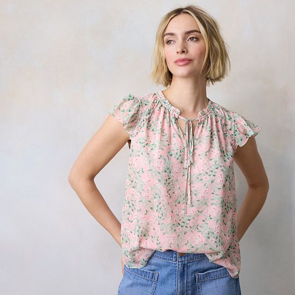 Топ-блузка с V-образным вырезом и рюшами Lc Lauren Conrad, Pink Lena Grove
Топ-блузка с V-образным вырезом и рюшами Lc Lauren Conrad, Pink Lena Grove