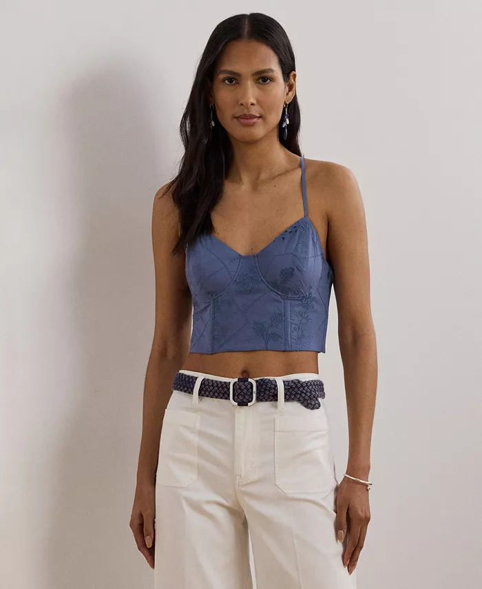 Женское укороченное бюстье из вуали с цветочной вышивкой Lauren Ralph Lauren, синий
Женское укороченное бюстье из вуали с цветочной вышивкой Lauren Ralph Lauren, синий