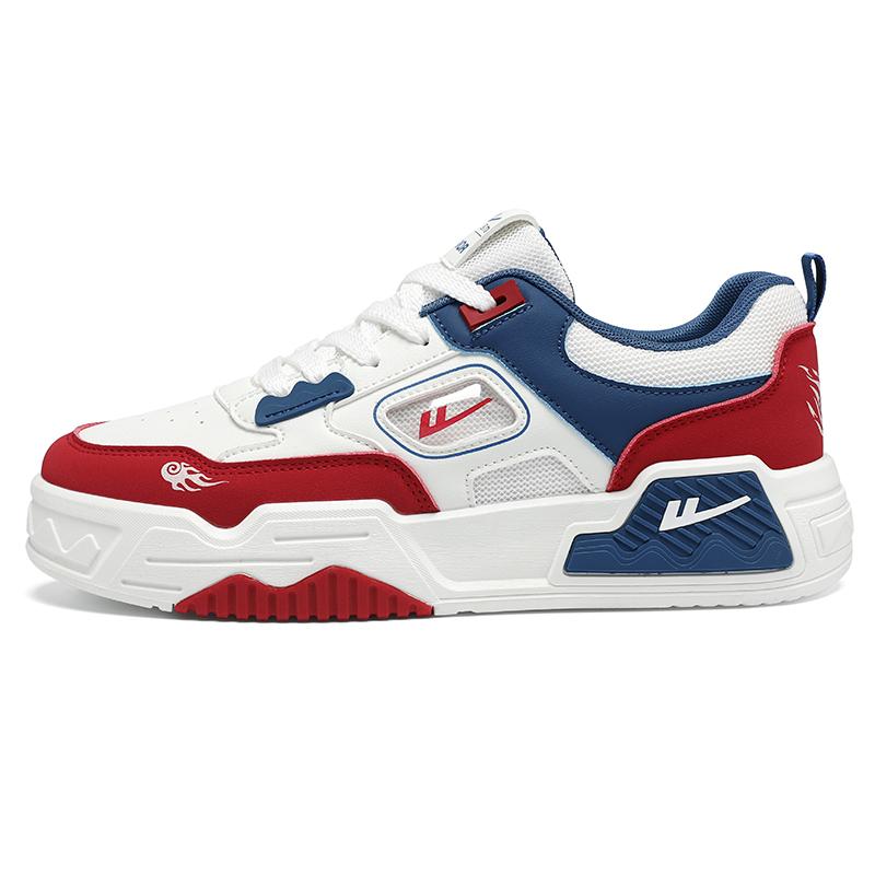 WARRIOR Износостойкие легкие дышащие лоу-топ скейтбордские кроссовки унисекс белый красный синий, цвет White Red Blue
WARRIOR Износостойкие легкие дышащие лоу-топ скейтбордские кроссовки унисекс белый красный синий, цвет White Red Blue