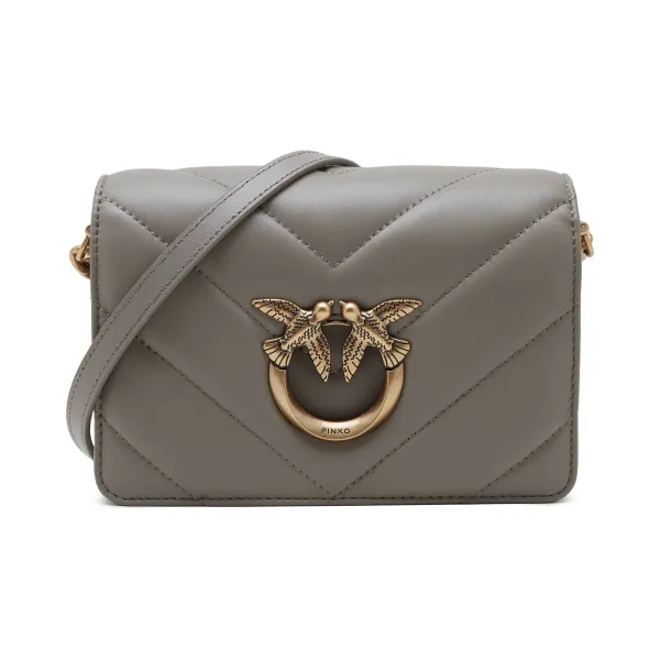 Миниатюрная кожаная сумка через плечо Love Click Pinko, серый
Миниатюрная кожаная сумка через плечо Love Click Pinko, серый