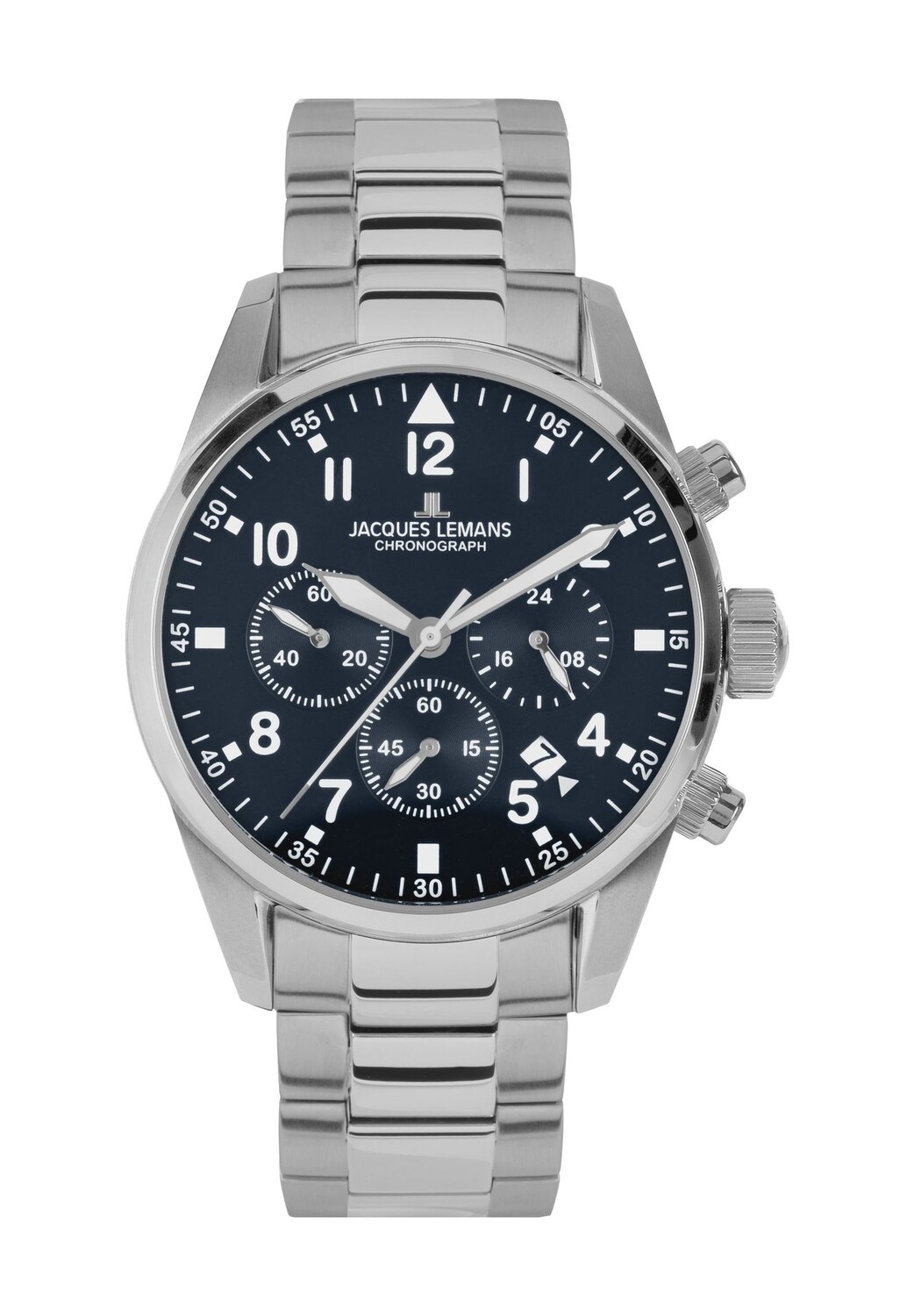 Мужской хронограф JACQUES LEMANS, цвет Silber Blau
Мужской хронограф JACQUES LEMANS, цвет Silber Blau