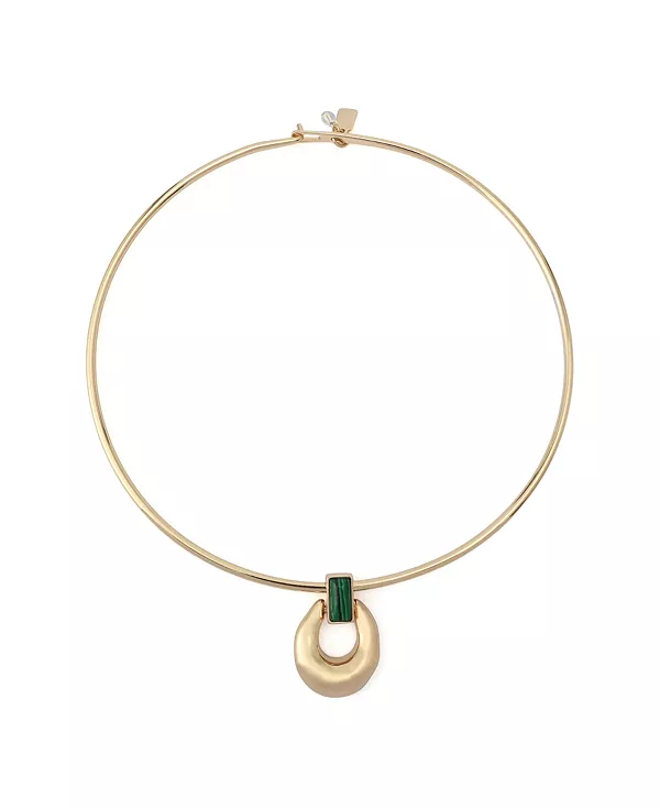 Ожерелье из проволоки с подвеской в виде литого малахитового диска Robert Lee Morris Soho, green
Ожерелье из проволоки с подвеской в виде литого малахитового диска Robert Lee Morris Soho, green