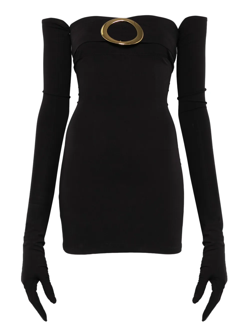 Платье мини Bobby с пряжками MANURI, черный 
Платье мини Bobby с пряжками MANURI, черный