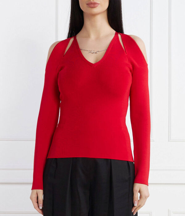 Лонгслив женский Karl Lagerfeld с вырезами на плечах, красный
Лонгслив женский Karl Lagerfeld с вырезами на плечах, красный