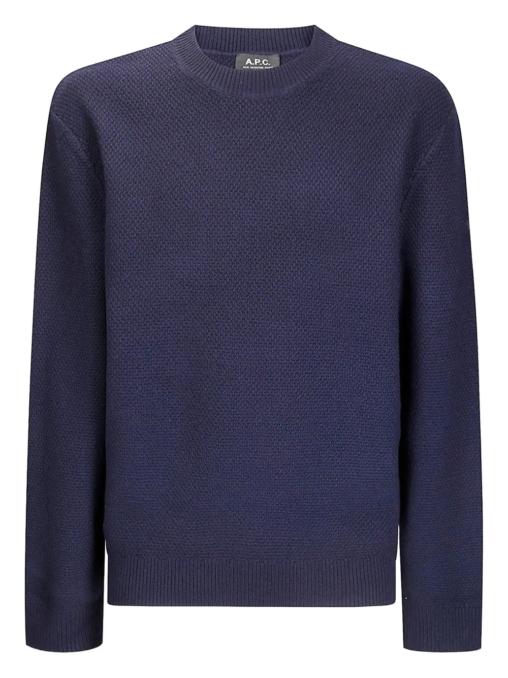 Фактурный шерстяной свитер с круглым вырезом A.P.C., синий
Фактурный шерстяной свитер с круглым вырезом A.P.C., синий
