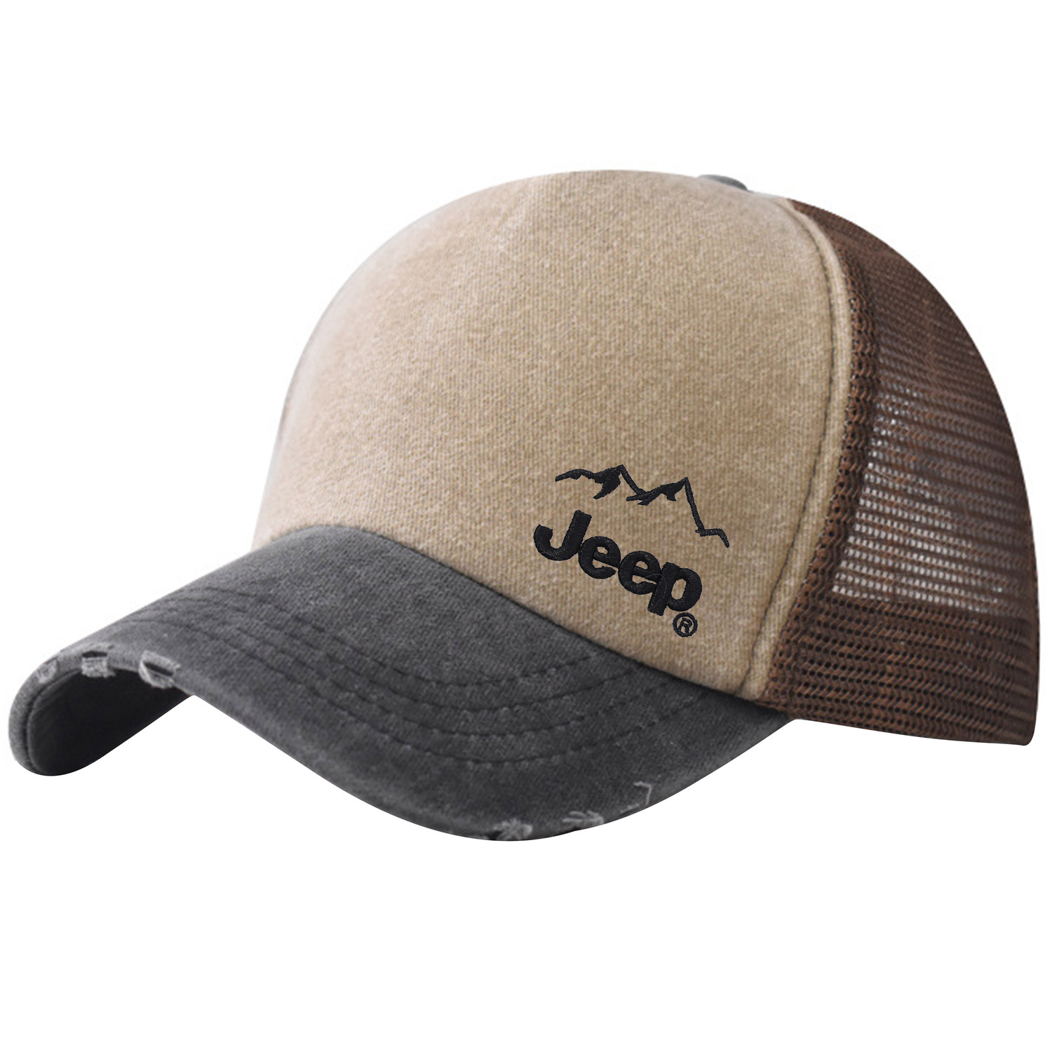 Хлопковая бейсболка Unisex Jeep, черный+хаки
Хлопковая бейсболка Unisex Jeep, черный+хаки