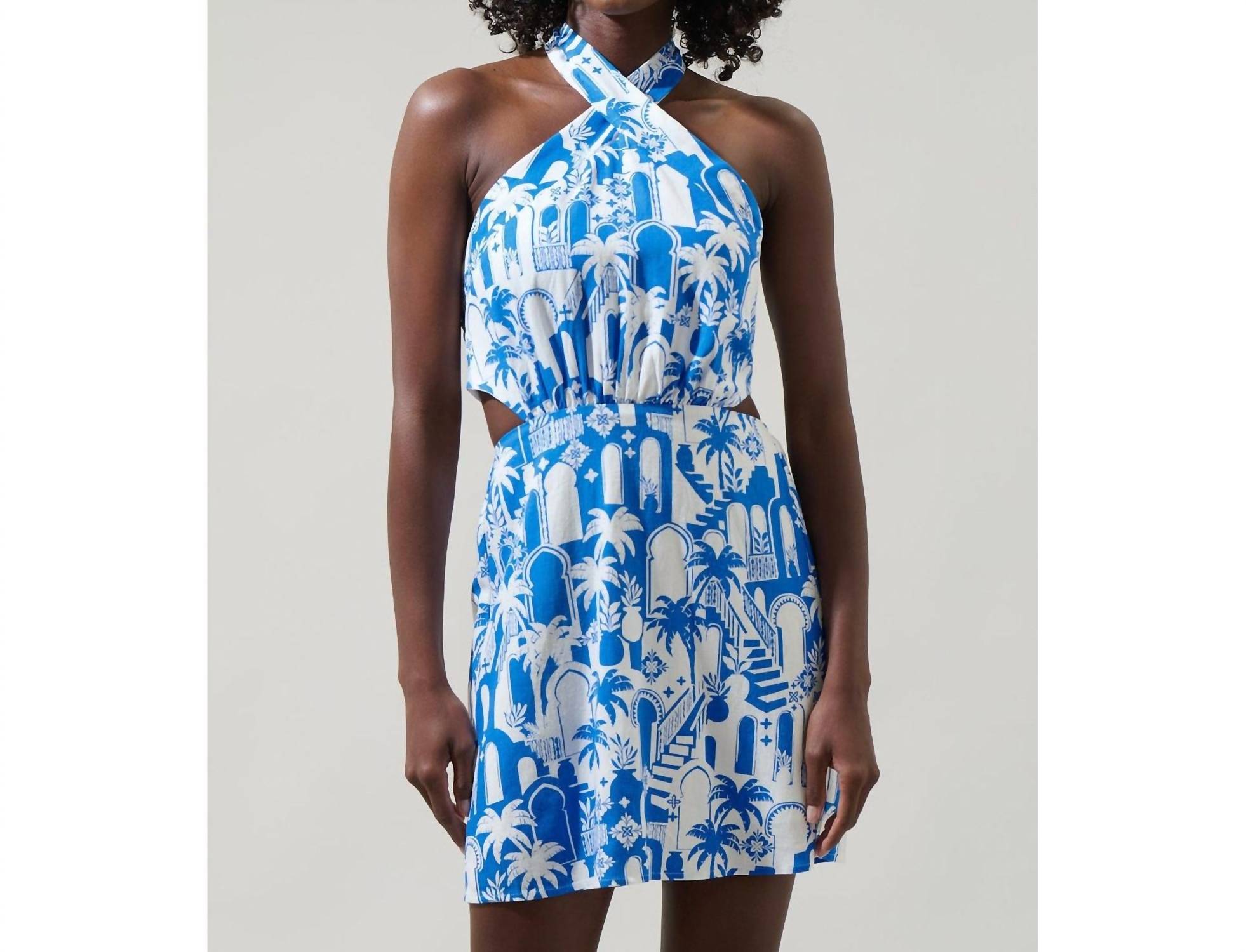 Платье-мини Nala Delta Halter в бело-голубом цвете SUGARLIPS
Платье-мини Nala Delta Halter в бело-голубом цвете SUGARLIPS