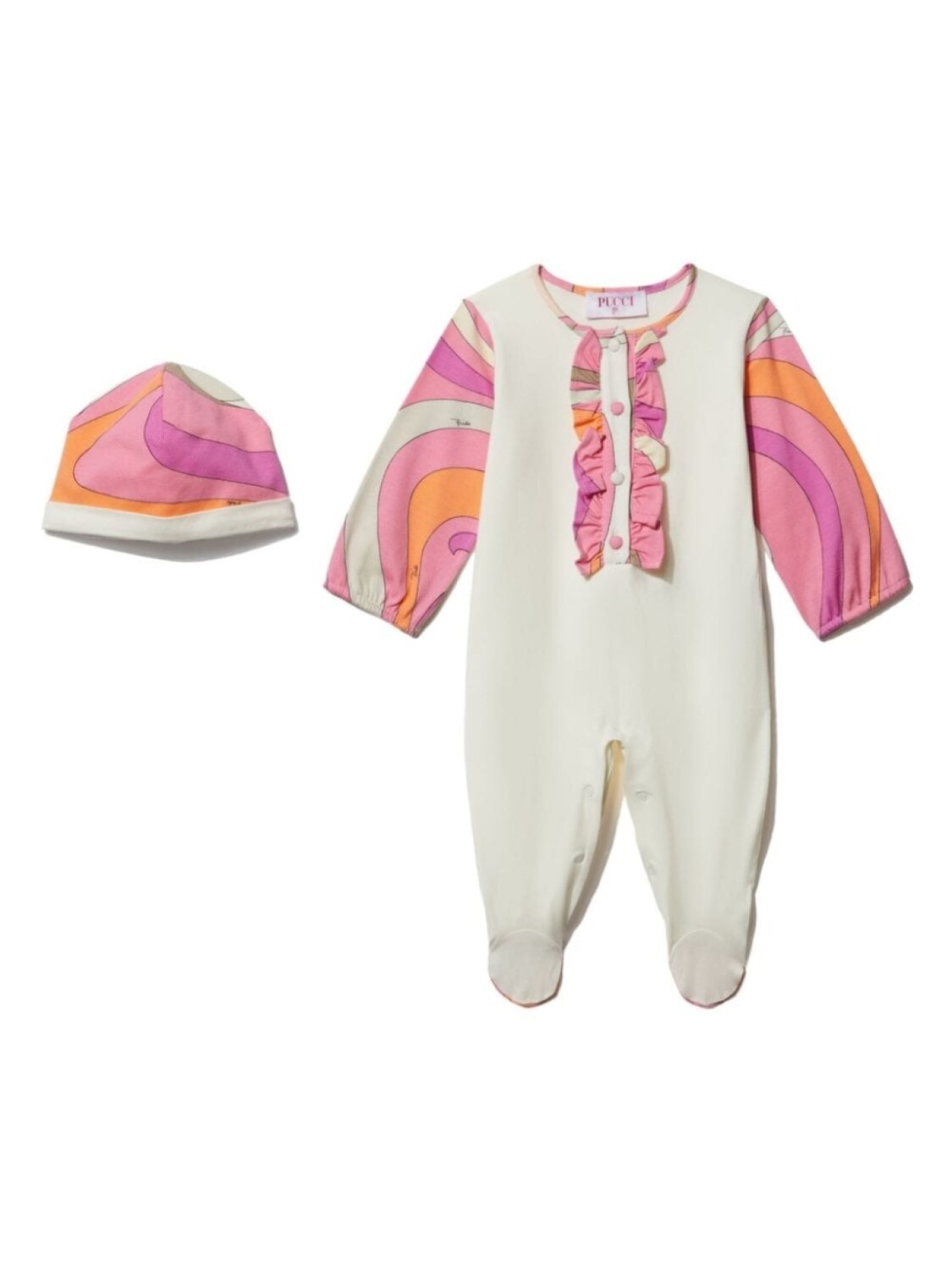 PUCCI Junior комплект для вырастания младенцев с принтом «мармо», розовый