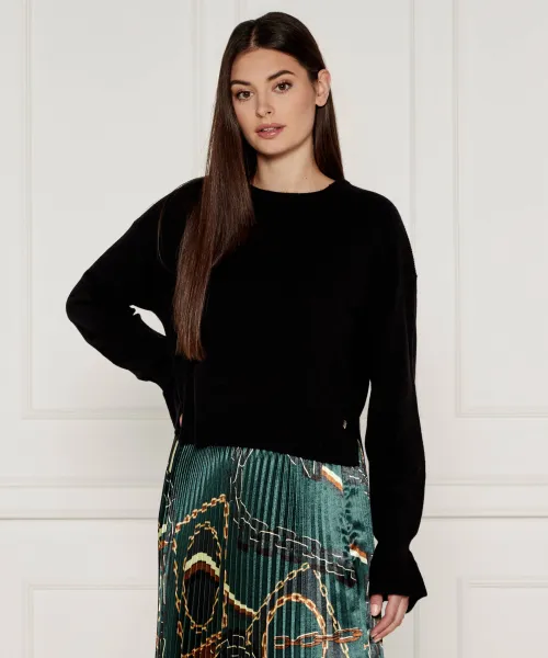 Шерстяной свитер Cropped fit Liu Jo, черный
Шерстяной свитер Cropped fit Liu Jo, черный