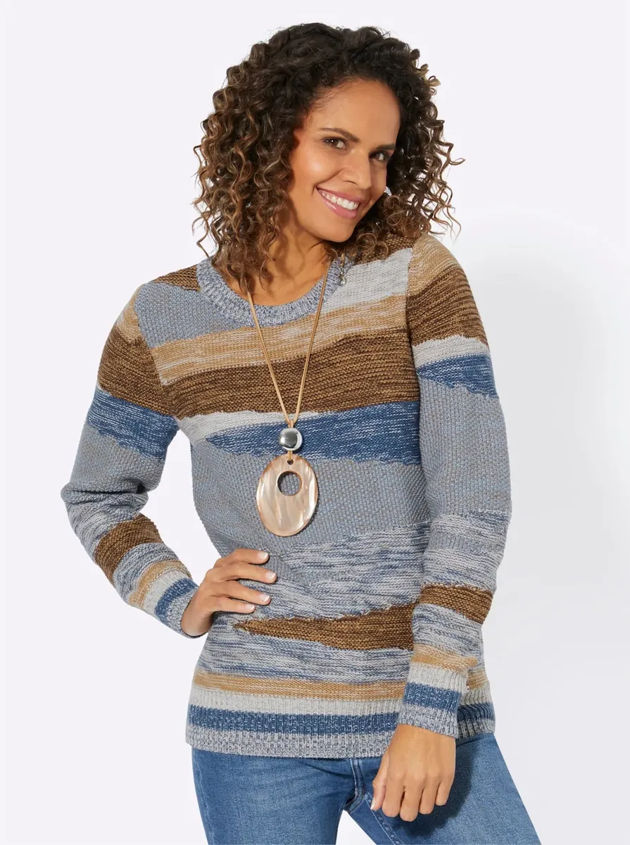 Casual Looks Вязаный джемпер "Пуловер", цвет Jeansblau-Taupe-Gemustert
Casual Looks Вязаный джемпер "Пуловер", цвет Jeansblau-Taupe-Gemustert