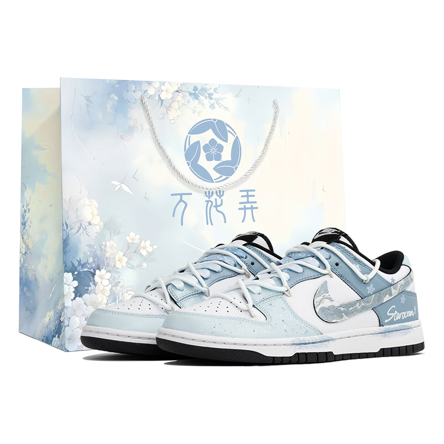 Nike Dunk Kaleidoscope, Starry Sea, Shopping Bag Abrasion Resistant низкие скейтбордские туфли мужские белый синий
Nike Dunk Kaleidoscope, Starry Sea, Shopping Bag Abrasion Resistant низкие скейтбордские туфли мужские белый синий