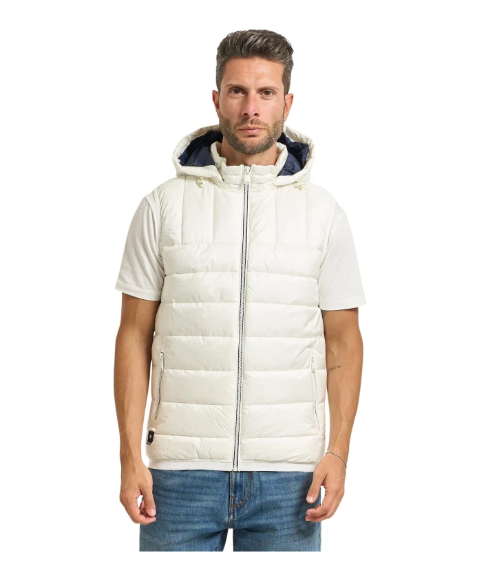 Утепленный жилет без рукавов с капюшоном Yes Zee, белый
Утепленный жилет без рукавов с капюшоном Yes Zee, белый