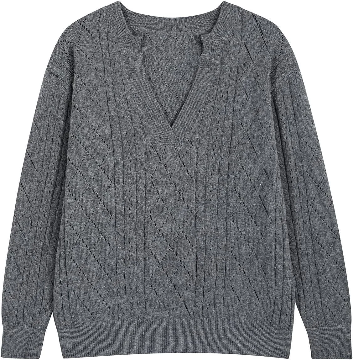 Bakyarder Unisex V-образный свитер с косой вязкой и ромбовидным узором
Bakyarder Unisex V-образный свитер с косой вязкой и ромбовидным узором