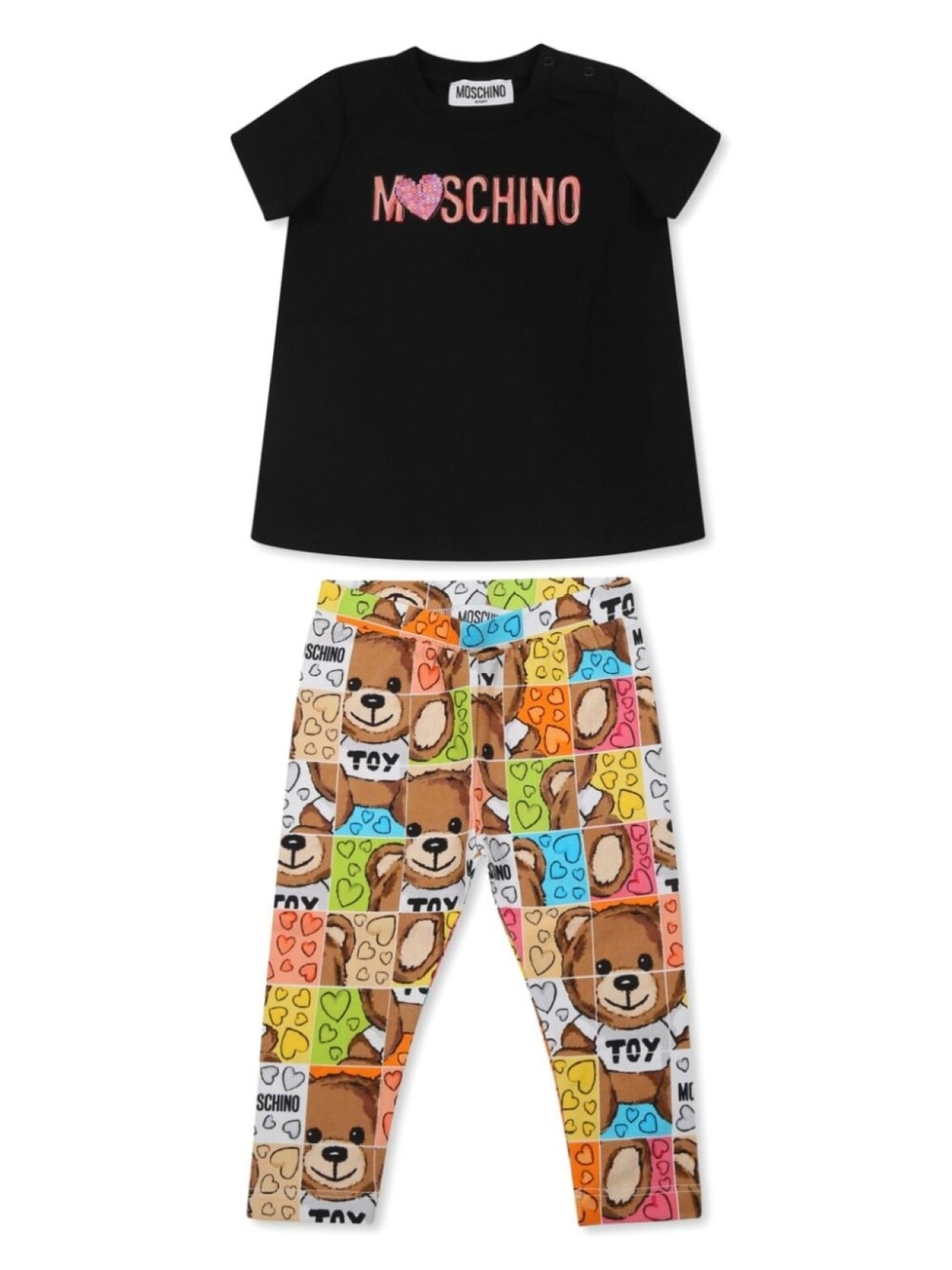 Moschino Kids спортивный костюм Teddy Bear, черный 
Moschino Kids спортивный костюм Teddy Bear, черный