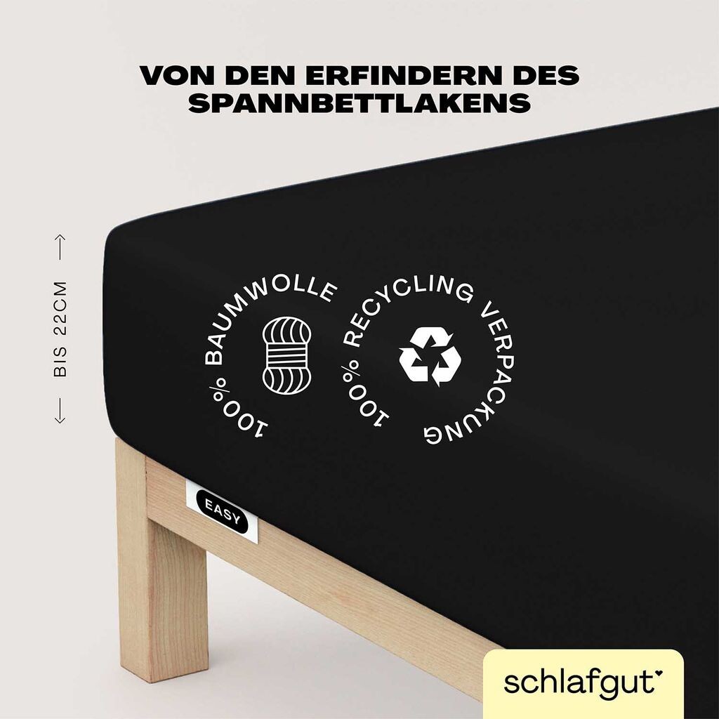 Schlafgut Easy Jersey простыня 180x200 - 200x200см Простыня Off-Black 100% хлопок
Schlafgut Easy Jersey простыня 180x200 - 200x200см Простыня Off-Black 100% хлопок