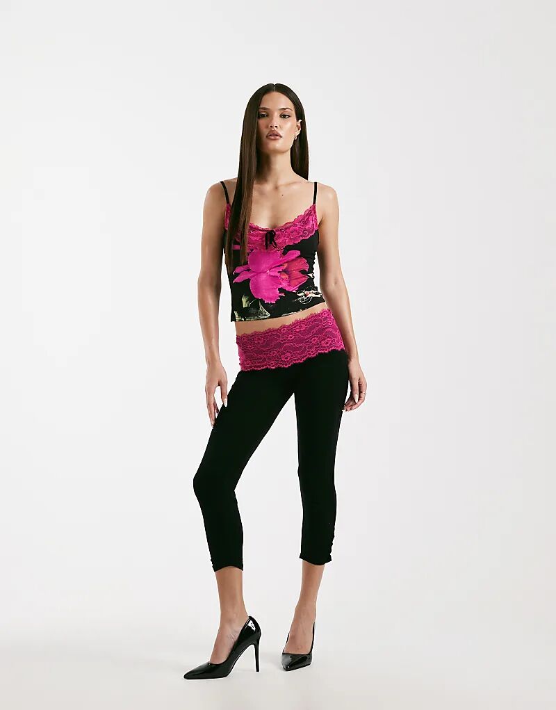 Брюки-капри I.AM.GIA Adella из супермягкого джерси с контрастной кружевной отделкой черного и розового цветов
Брюки-капри I.AM.GIA Adella из супермягкого джерси с контрастной кружевной отделкой черного и розового цветов