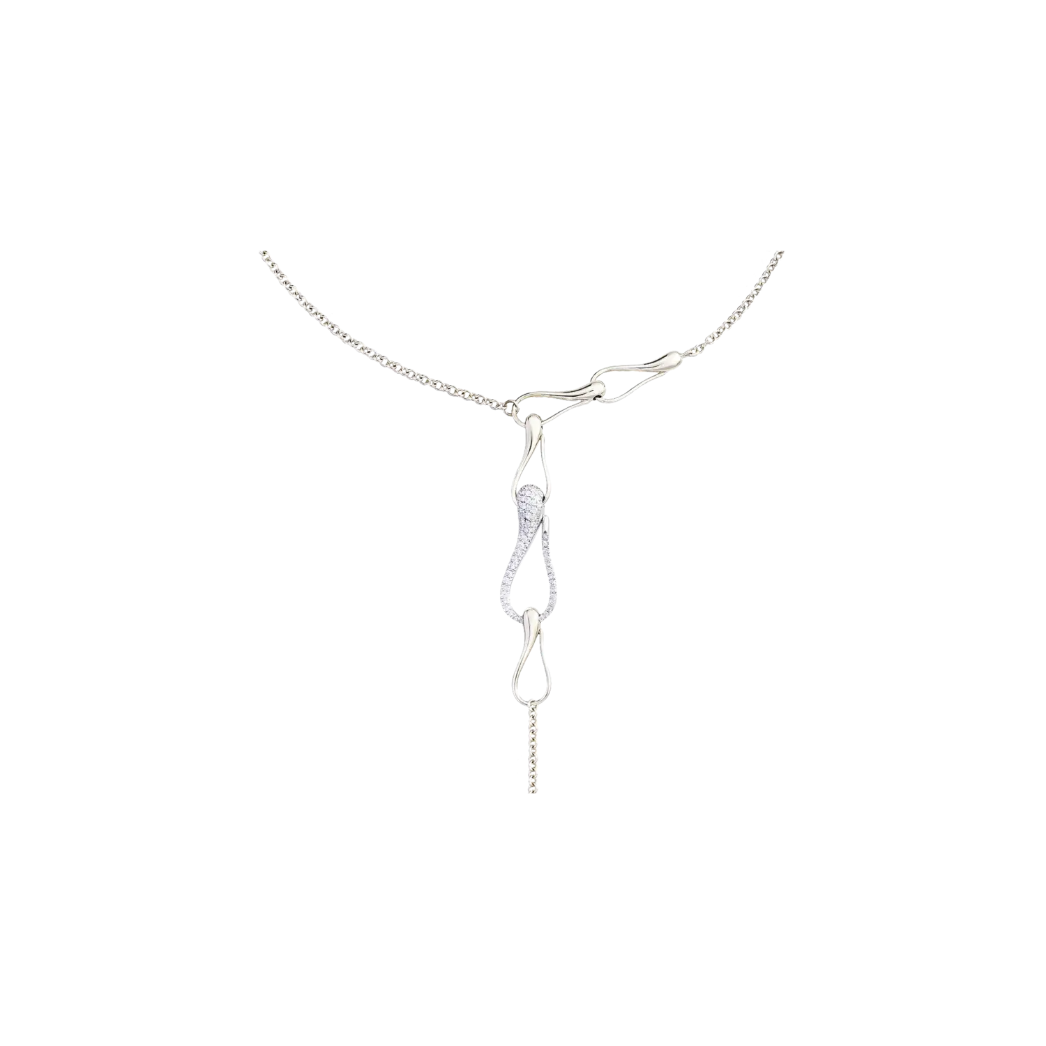 Колье Dada Arrigoni Elika из бледно-желтого и белого золота с бриллиантами