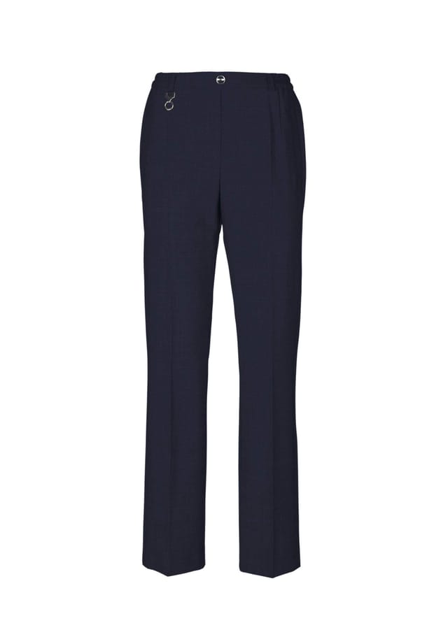 Короткий размер: брюки-стринги из натуральной шерсти Trevira Martha Goldner, синий 
Короткий размер: брюки-стринги из натуральной шерсти Trevira Martha Goldner, синий