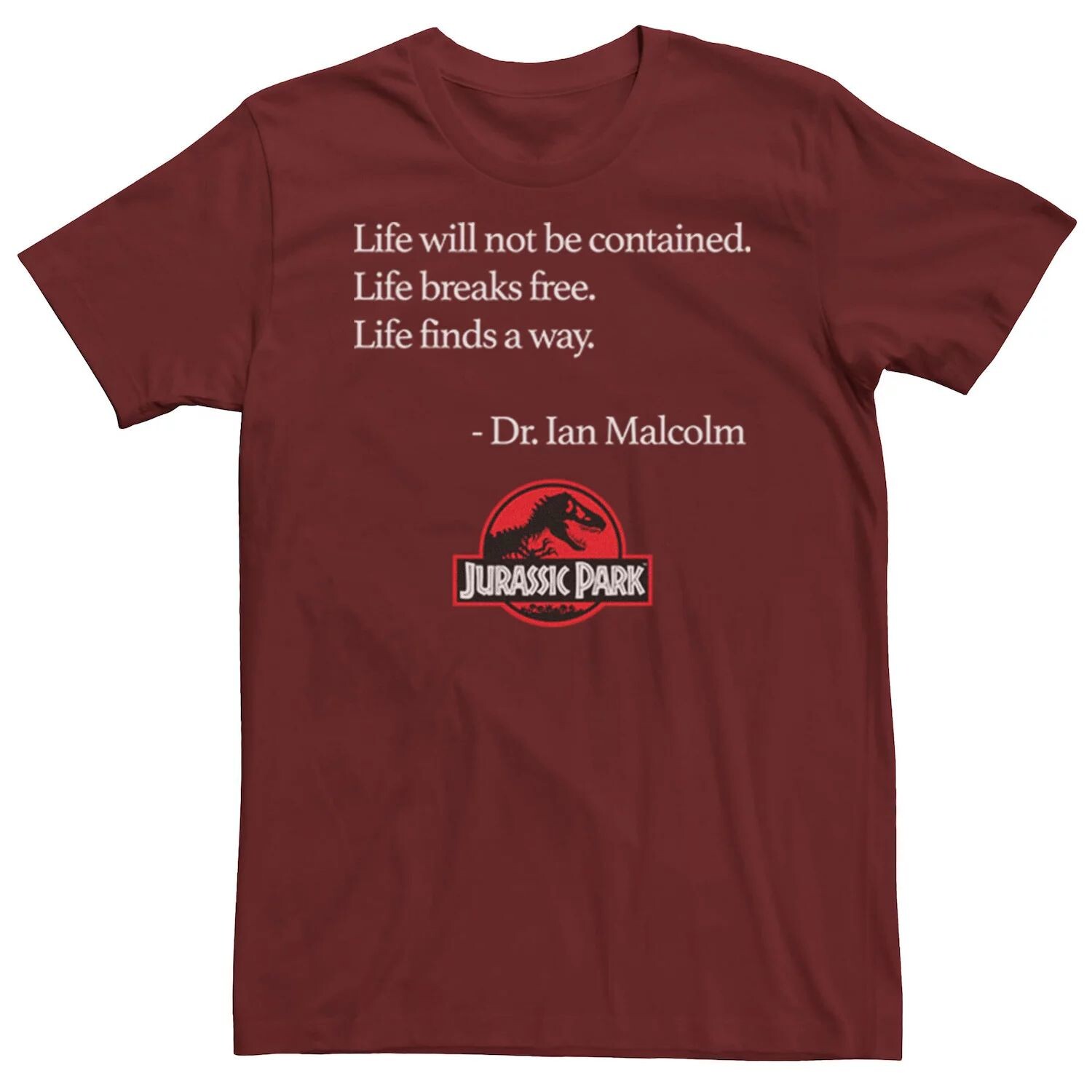 Мужская футболка Jurassic Park Life Finds A Way Quote Licensed Character
Мужская футболка Jurassic Park Life Finds A Way Quote Licensed Character