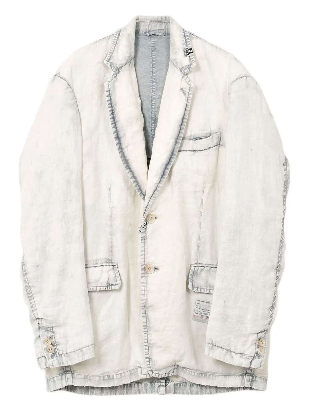 Однобортный пиджак Maison Mihara Yasuhiro, белый
Однобортный пиджак Maison Mihara Yasuhiro, белый