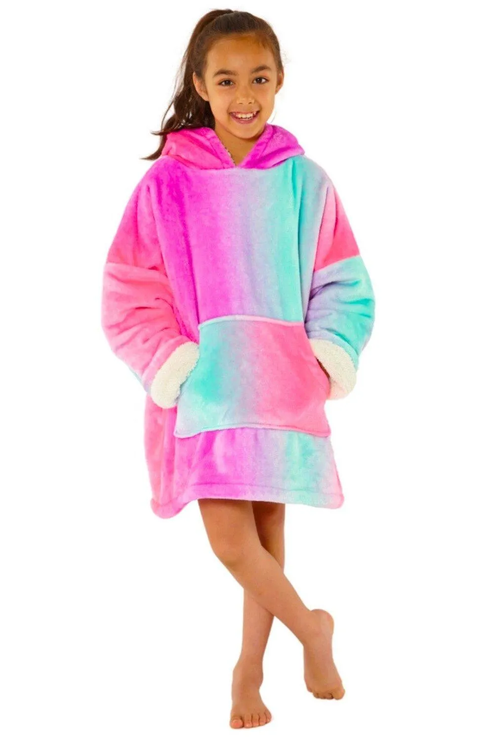 Объемное флисовое одеяло из шерпы с капюшоном и неоновым принтом омбре, пригодное для носки Just Essentials, розовый
Объемное флисовое одеяло из шерпы с капюшоном и неоновым принтом омбре, пригодное для носки Just Essentials, розовый