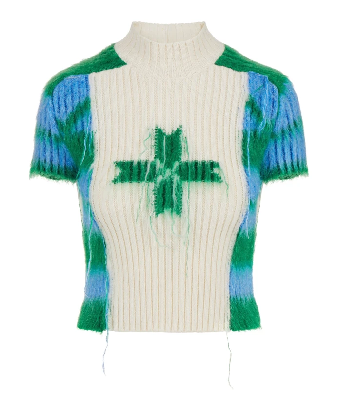 Свитер с короткими рукавами из шерсти и альпаки. Iceberg, мультиколор
Свитер с короткими рукавами из шерсти и альпаки. Iceberg, мультиколор