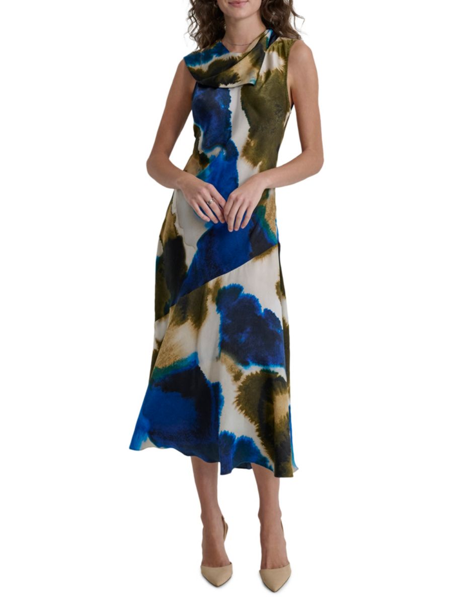 Платье миди с принтом и драпированным вырезом DKNY, цвет Exploded Ink
Платье миди с принтом и драпированным вырезом DKNY, цвет Exploded Ink