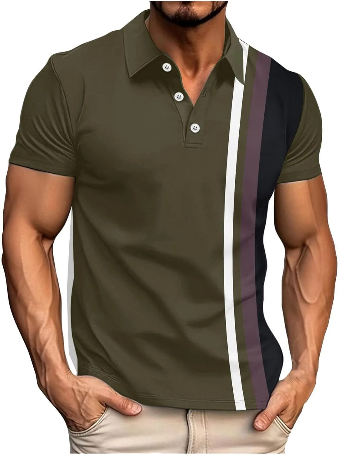 Мужская футболка с коротким рукавом и воротником, полоска
Мужская футболка с коротким рукавом и воротником, полоска