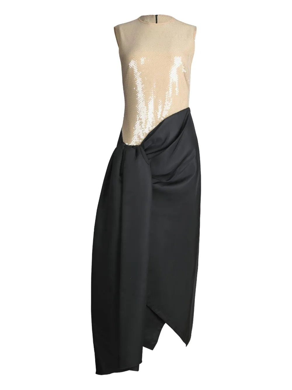 Драпированное платье миди с пайетками David Koma, нейтральный
Драпированное платье миди с пайетками David Koma, нейтральный