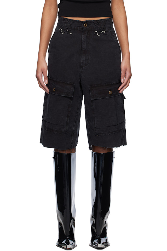 Военные винтажные шорты We11Done, черный
Военные винтажные шорты We11Done, черный