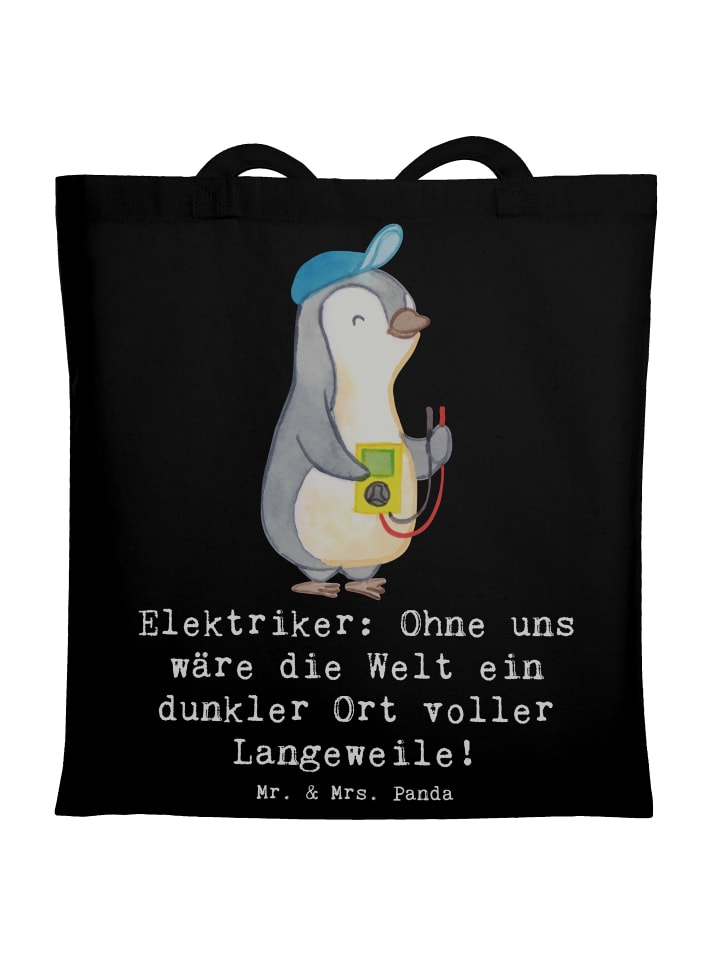 Сумка-шоппер Герои-электрики с надписью черного цвета Mr. & Mrs. Panda
Сумка-шоппер Герои-электрики с надписью черного цвета Mr. & Mrs. Panda