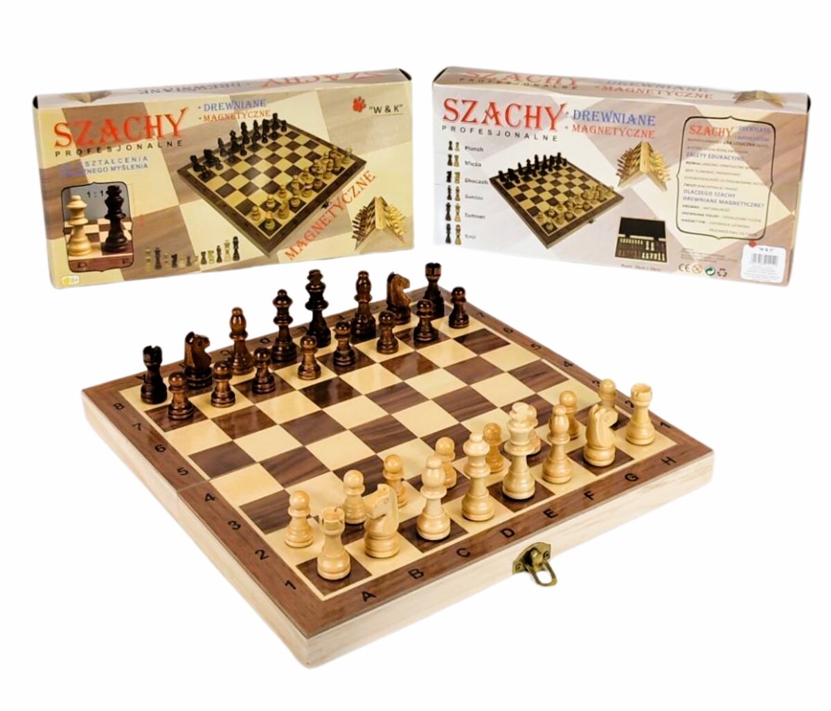 Деревянные магнитные шахматы 29см х 29см W&K
Деревянные магнитные шахматы 29см х 29см W&K
