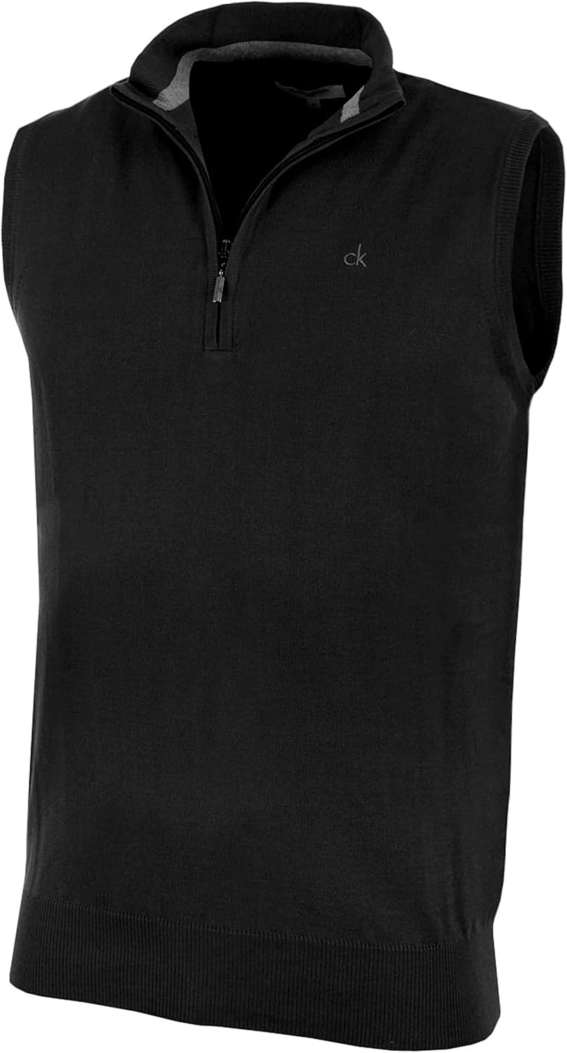 Жилет-свитер без рукавов Calvin Klein Golf Mens CK 1/4 с молнией, Black
Жилет-свитер без рукавов Calvin Klein Golf Mens CK 1/4 с молнией, Black