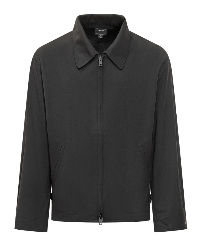 Черная куртка на молнии с классическим воротником. Y-3, черный
Черная куртка на молнии с классическим воротником. Y-3, черный