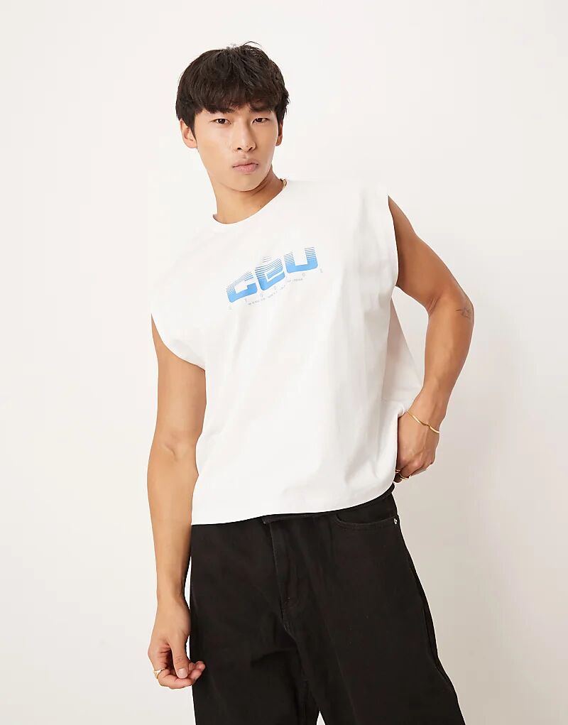 Жилет свободного кроя ASOS DESIGN белого цвета с принтом
Жилет свободного кроя ASOS DESIGN белого цвета с принтом