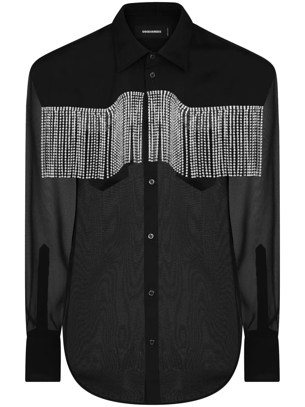 Рубашка с бахромой DSQUARED2, черный
Рубашка с бахромой DSQUARED2, черный