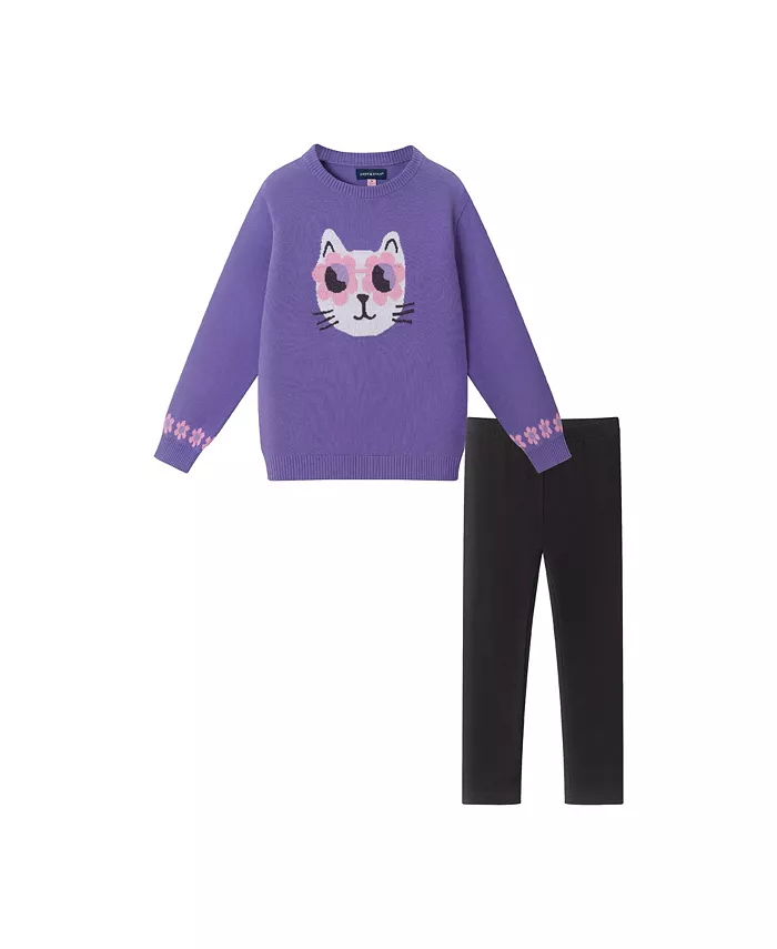 Комплект из туники и леггинсов с изображением кошки для девочек и малышей/детей Andy & Evan, фиолетовый
Комплект из туники и леггинсов с изображением кошки для девочек и малышей/детей Andy & Evan, фиолетовый