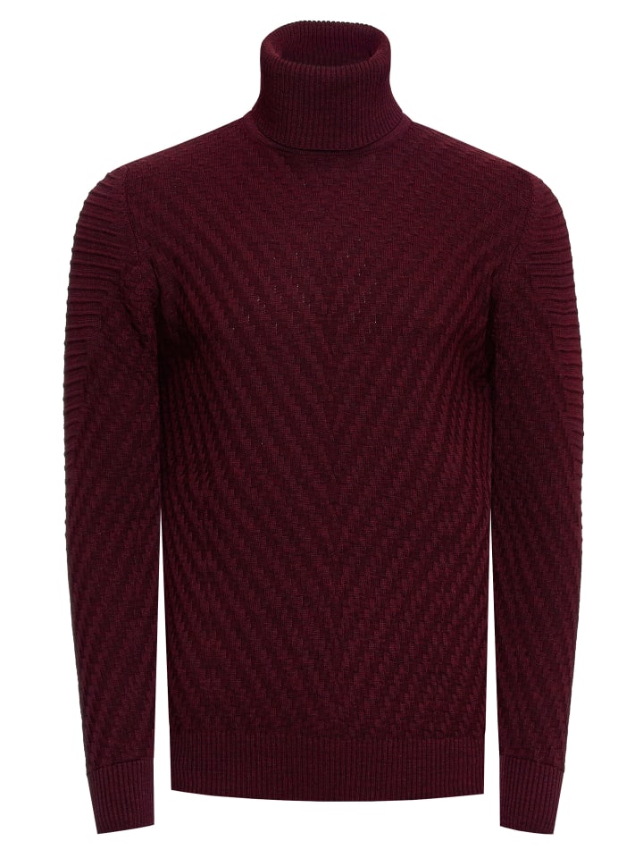 Rusty Neal Тонкий вязаный свитер с V-образным вырезом и высоким воротником, винно-красного цвета
Rusty Neal Тонкий вязаный свитер с V-образным вырезом и высоким воротником, винно-красного цвета