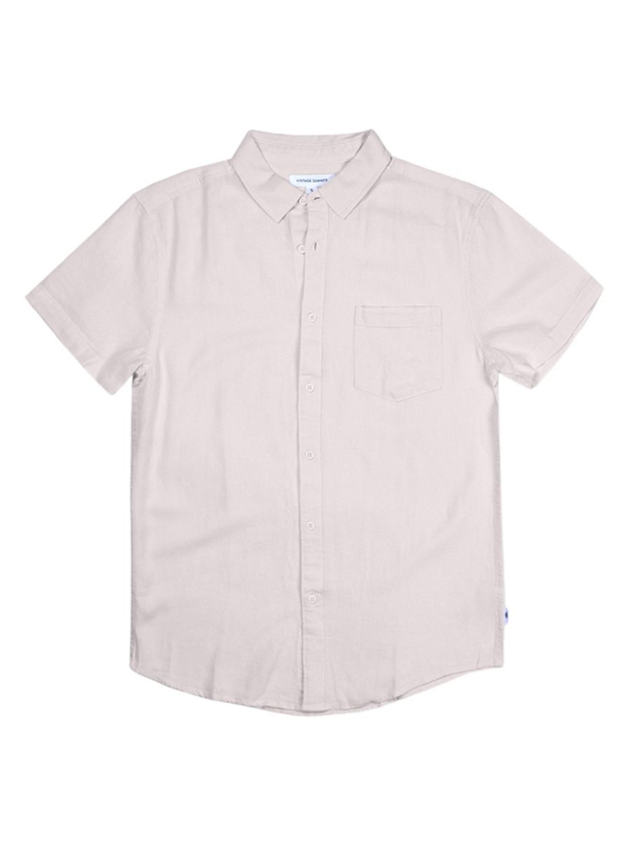 Рубашка из льняной смеси с накладным карманом Vintage Summer, песочный
Рубашка из льняной смеси с накладным карманом Vintage Summer, песочный