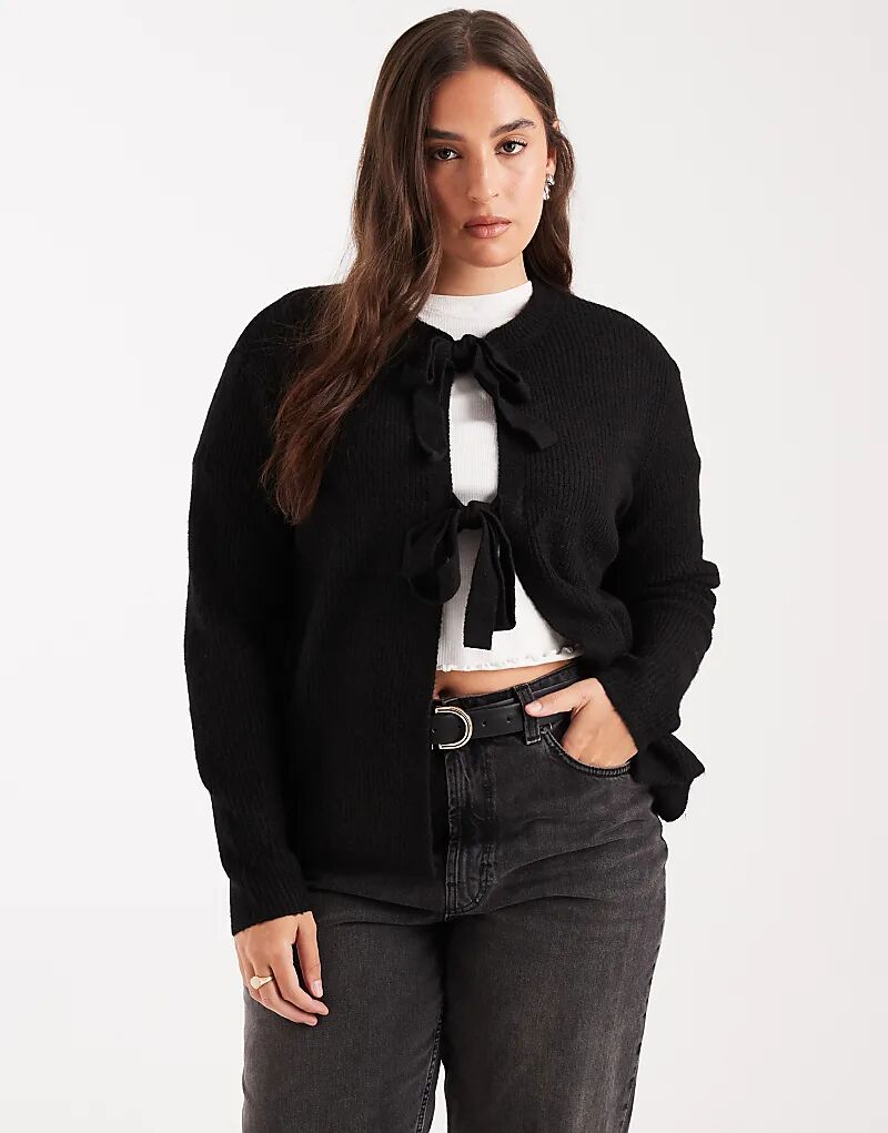 Кардиган Pieces Curve с двусторонним завязкой спереди, черный
Кардиган Pieces Curve с двусторонним завязкой спереди, черный