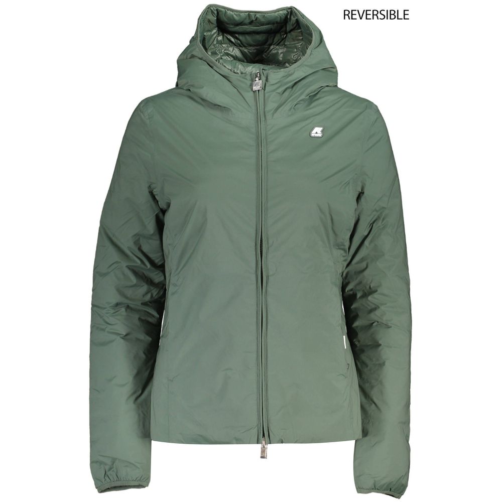 Зеленый пуховик из спандекса K-Way
Зеленый пуховик из спандекса K-Way