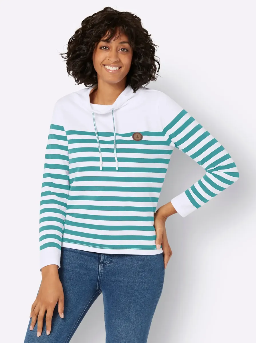 Толстовка в стиле casual Casual Looks, цвет Weiß-Ozean-Geringelt
Толстовка в стиле casual Casual Looks, цвет Weiß-Ozean-Geringelt