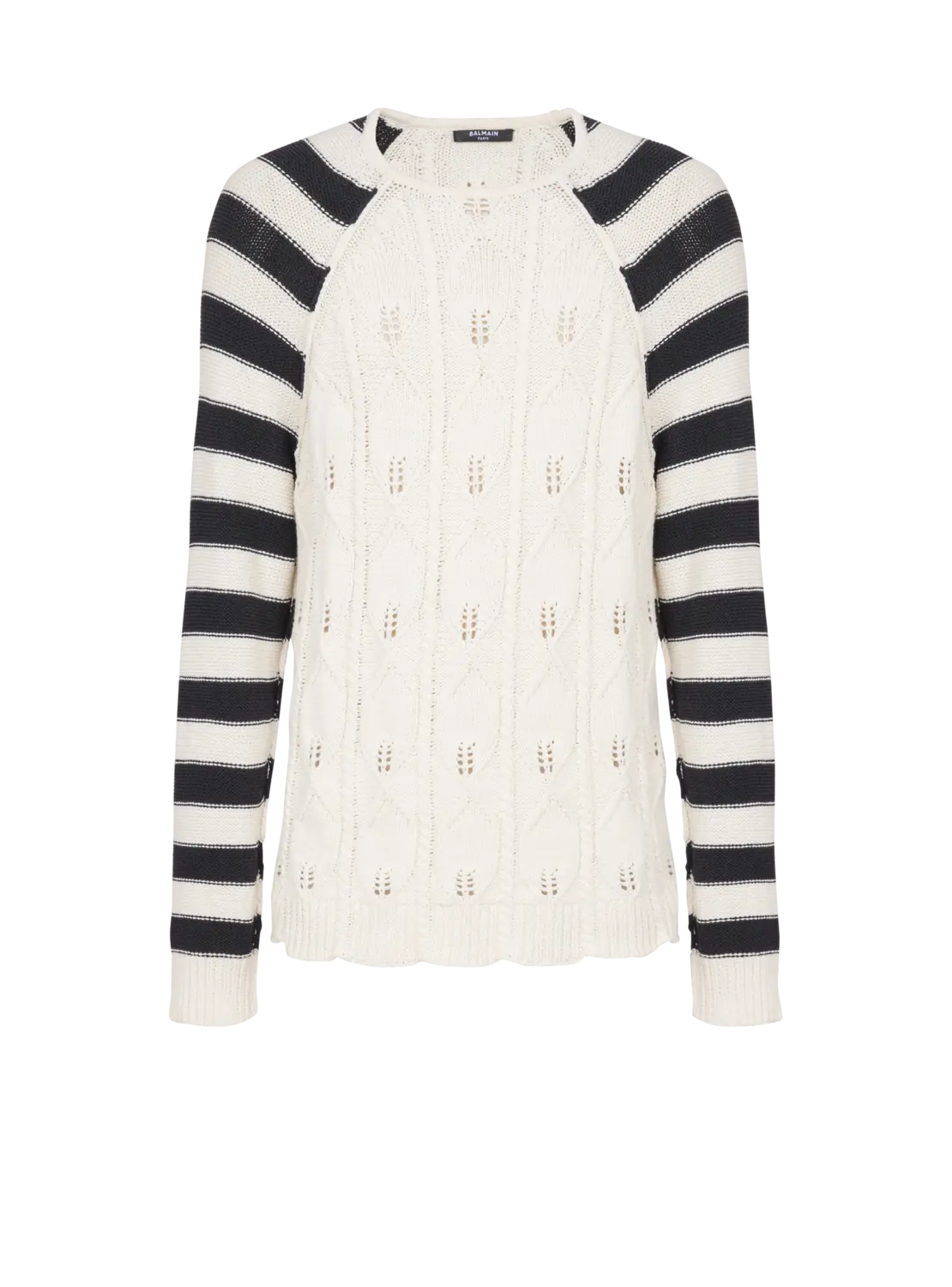 Вязаный свитер с косами Balmain, белый
Вязаный свитер с косами Balmain, белый