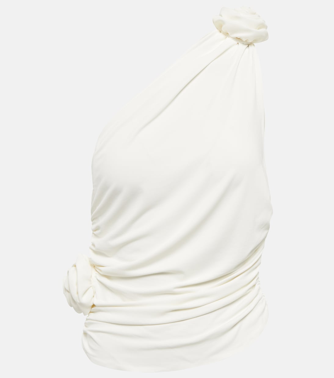 Топ с цветочной аппликацией на одно плечо Magda Butrym, кремовый
Топ с цветочной аппликацией на одно плечо Magda Butrym, кремовый