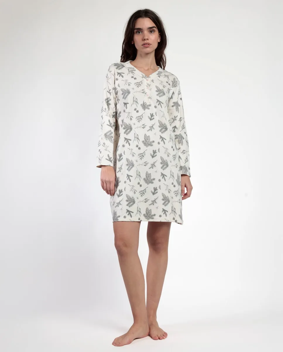 Длинная женская ночная рубашка из серого хлопкового трикотажа Admas, серый
Длинная женская ночная рубашка из серого хлопкового трикотажа Admas, серый