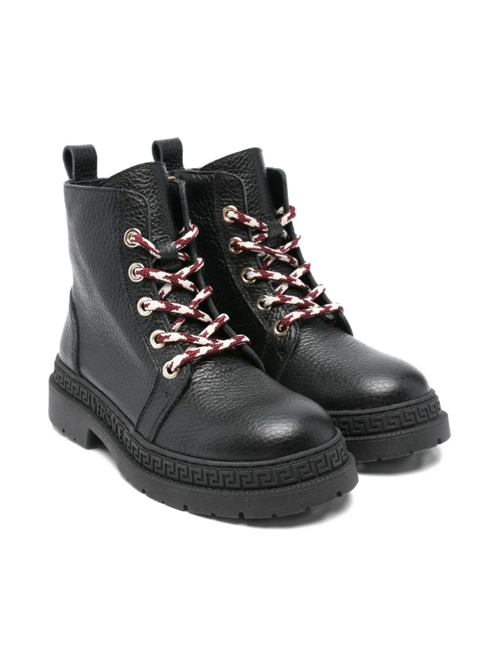 Ботинки из зернистой кожи с логотипом Versace Kids, черный
Ботинки из зернистой кожи с логотипом Versace Kids, черный