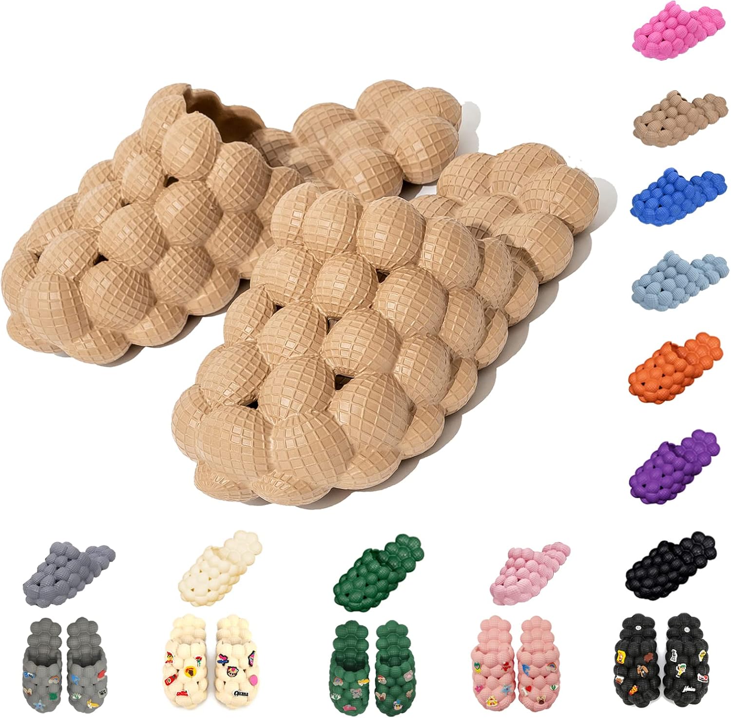 Тапочки-пузыри для женщин и мужчин, забавные массажные шлепанцы в форме мяча для гольфа, с толстой подошвой и амортизирующей подушкой для спа-процедур, нескользящие сандалии для рефлексотерапии и снятия стресса, для душа и спальни Aiminuo, корич...
Тапочки-пузыри для женщин и мужчин, забавные массажные шлепанцы в форме мяча для гольфа, с толстой подошвой и амортизирующей подушкой для спа-процедур, нескользящие сандалии для рефлексотерапии и снятия стресса, для душа и спальни Aiminuo, корич...