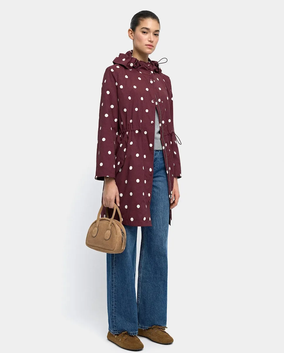 Женская парка с капюшоном и в горошек Parfois, бордовый
Женская парка с капюшоном и в горошек Parfois, бордовый
