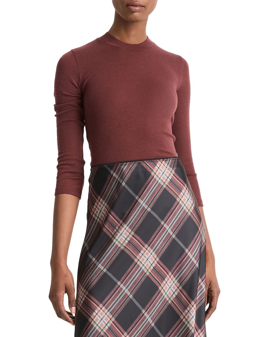 Шерстяной топ Vince с рукавами 3/4 и высоким воротом, красный
Шерстяной топ Vince с рукавами 3/4 и высоким воротом, красный